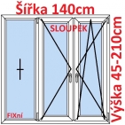 Trojkdl Okna FIX + O + OS (Sloupek) - ka 140cm